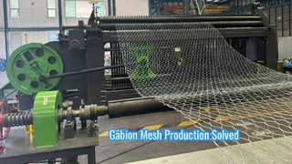 máquina automática da malha de 100x120mm Gabion para a produção da caixa de gabião