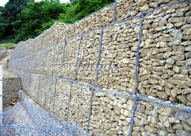 comprar Gaiola galvanizada da malha de Gabion do fio de aço carbono do mergulho quente da caixa de Gabion da prova da oxidação baixa Fabricação em linha