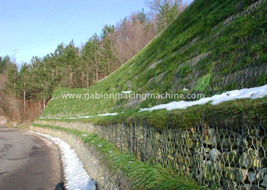 comprar O PVC sextavado revestiu caixas de Gabion do fio, proteção reforçada da ponte do entalhe Fabricação em linha