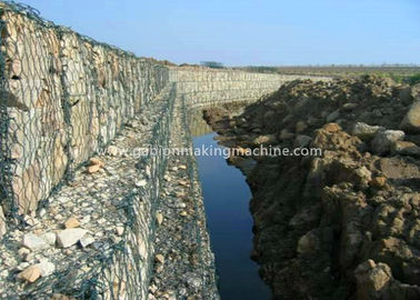 comprar O PVC revestiu o tamanho de malha da força 100x120mm do fio da construção da parede de pedra de Gabion/parede de Gabion Fabricação em linha