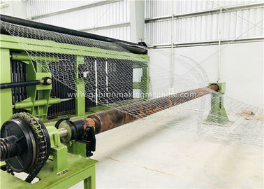 comprar Linha de produção dobro largura líquida de Gabion da torção 22.0kw de 2300mm com tampa de alta velocidade da caldeira Fabricação em linha