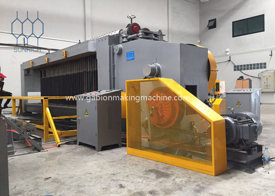 comprar Cinco largura de tecelagem automática de Gabion Mesh Machine For 4500mm do sistema de controlo do Plc da torção Fabricação em linha