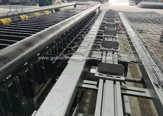 máquina de envolvimento da borda de caixa de 80x100mm Gabion para a torção dobro com a caixa de engrenagens resistente